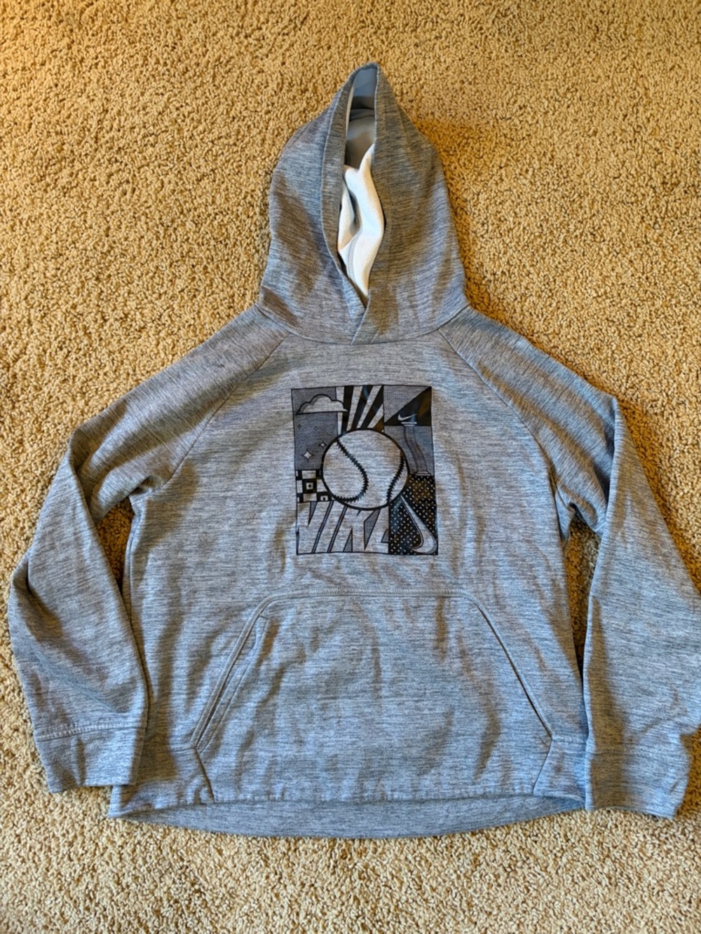 Nike Gray Kids Baseball Graphic Hoodie